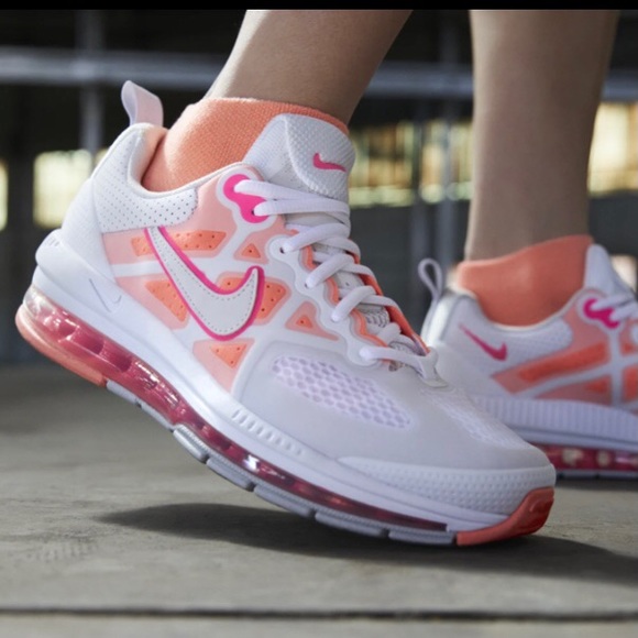 Nike Air Max Genome Bright Mango Hyper Pink Leather Sneaker Womens Size 7 NEW - Picture 3 of 11